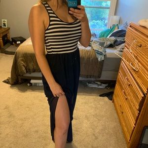 SOPRANO - Striped Maxi Dress + Blue White